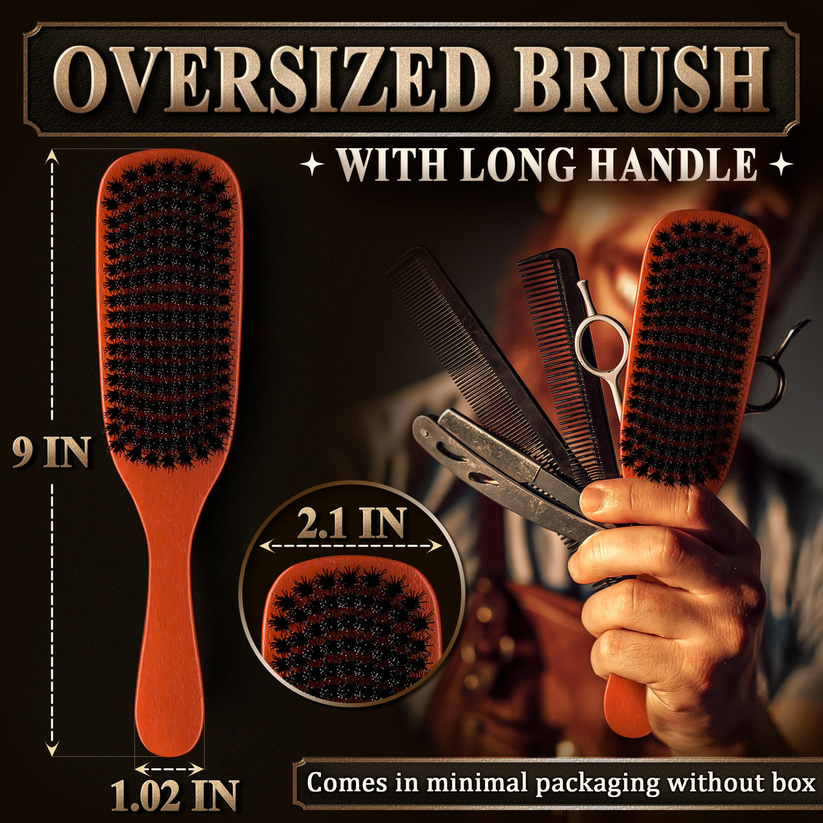 LIBERHAUS brosse à barbe en bois vue arrière
