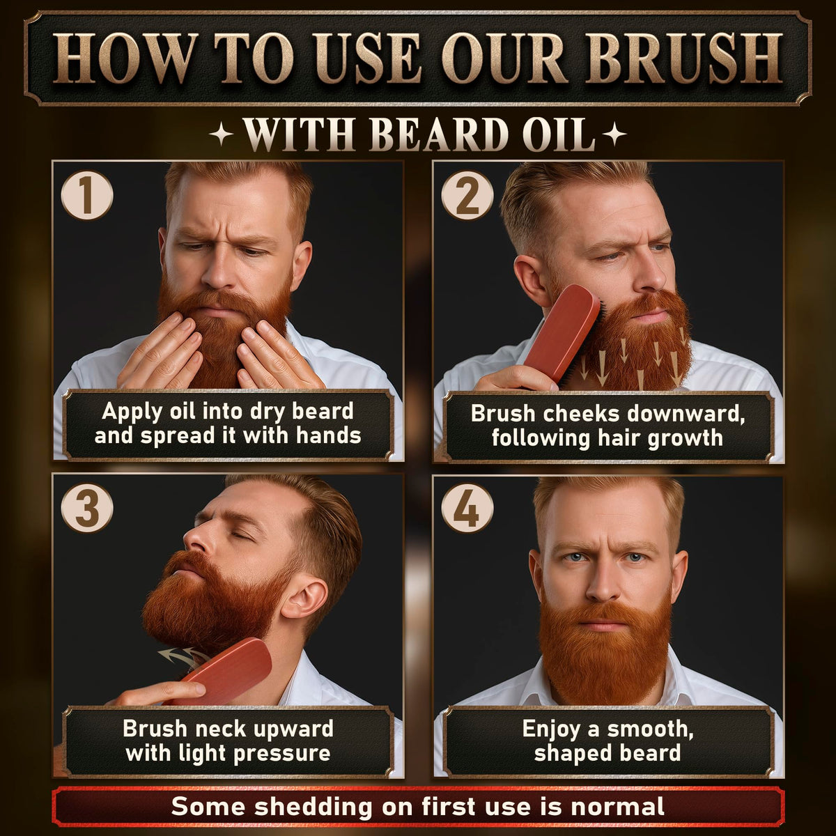 LIBERHAUS brosse à barbe sur fond neutre