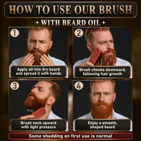 LIBERHAUS brosse à barbe sur fond neutre