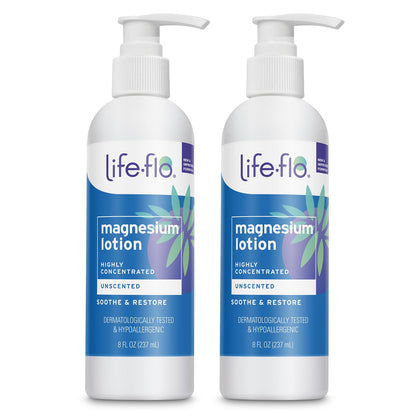 LIFE-FLO Lotion de Magnésium 2-Pack, 8oz, Sans Parfum - Vue de face