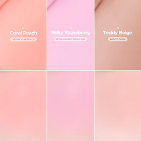 lilybyred Luv Beam Cheek Balm cœur avec un pinceau de maquillage