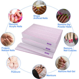 Limas à ongles GigaGround 80/80 Grit dans une trousse de manucure