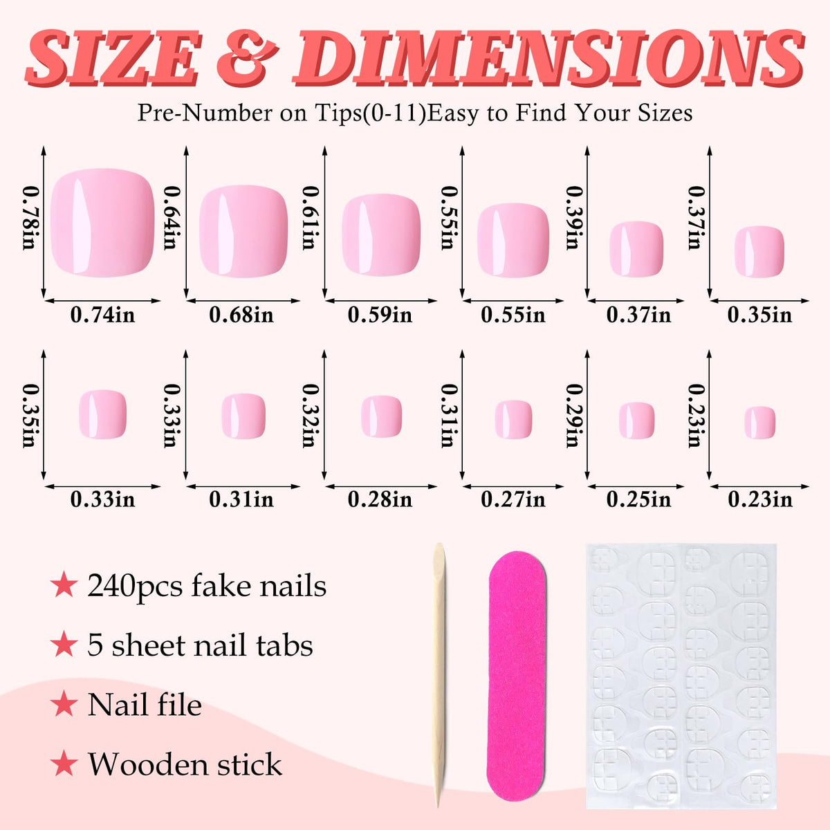 Lime à ongles et bâtonnet de manucure inclus dans le kit LuckForever