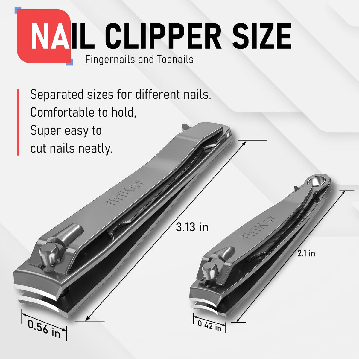 Lime intégrée du coupe-ongles firiKer pour un fini lisse