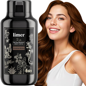 Limer shampoo teinture châtaigne 6 en 1 avant application