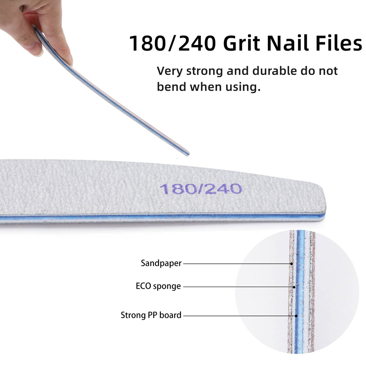 Limes à Ongles BTYMS utilisées sur des ongles naturels