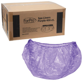 Liners de pédicure ForPro 400 unités, modèle violet, emballage avant