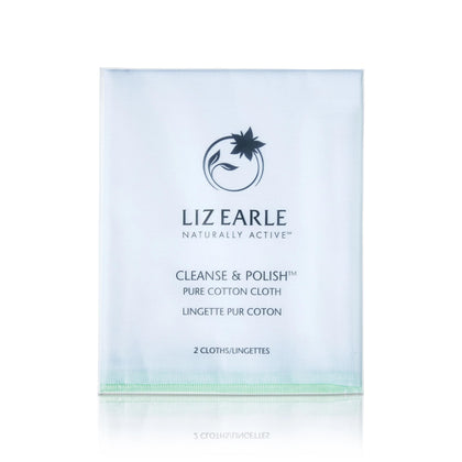 Linge à muslin Liz Earle vue de face, blanc, paquet de 2 unités