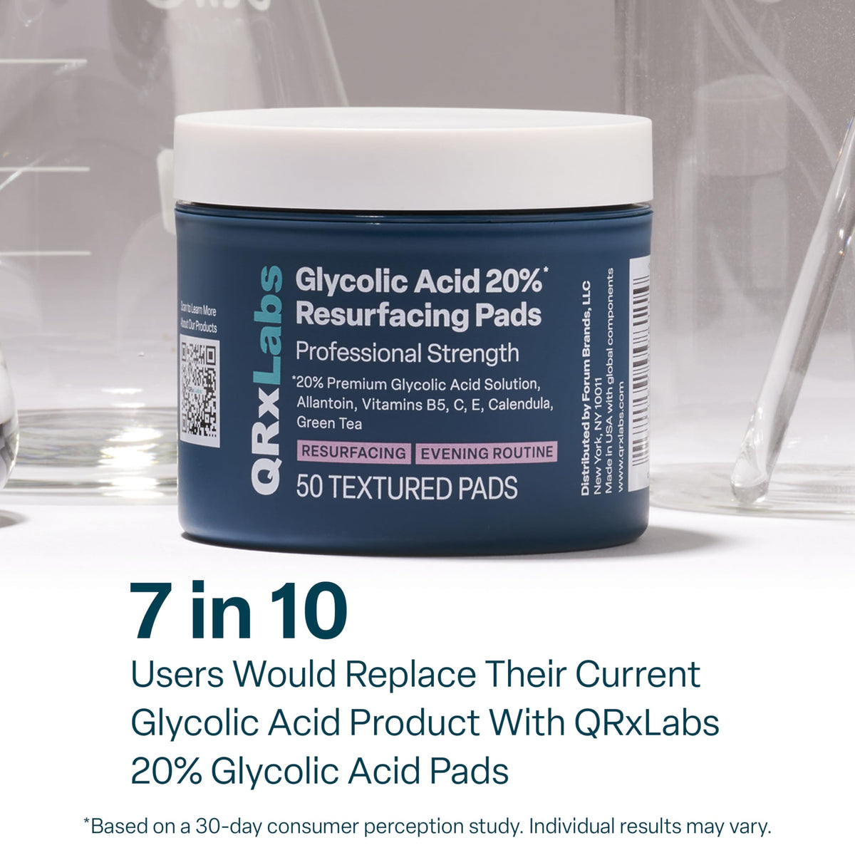 Lingettes Acides Glycoliques QRxLabs en situation quotidienne