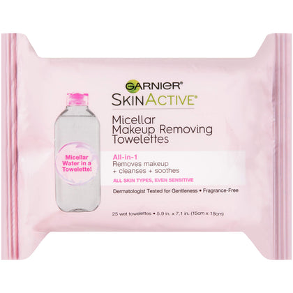 Lingettes démaquillantes Garnier Micellaires 25 unités, emballage avant