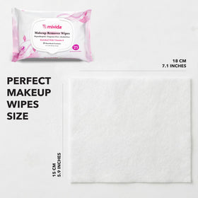 Lingettes démaquillantes mivida en gros plan montrant leur texture