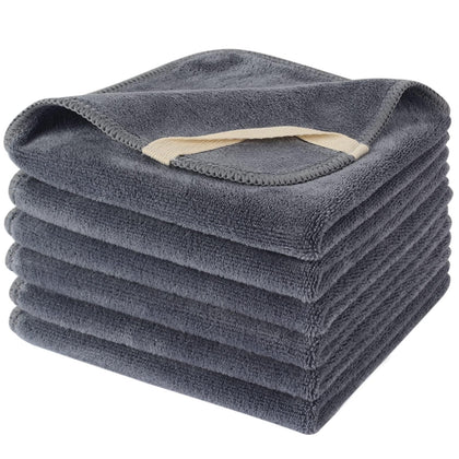 Lingettes en microfibre SINLAND pack de 6 couleur grise, vue de face