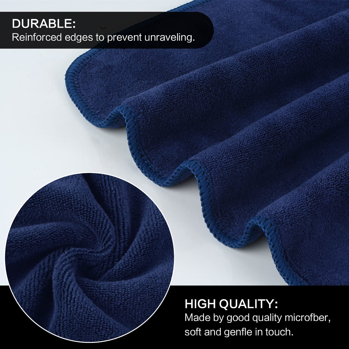 Lingettes en microfibre SINLAND, séchage rapide, vue de dessus