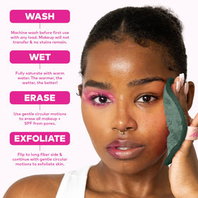 Lingettes MakeUp Eraser étalées sur une surface pour montrer la variété