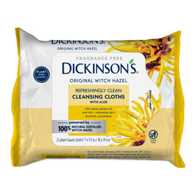 Lingettes nettoyantes Dickinson's avec aloe vera, paquet de 25 unités
