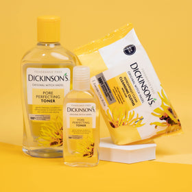Lingettes nettoyantes Dickinson's présentées avec des ingrédients naturels