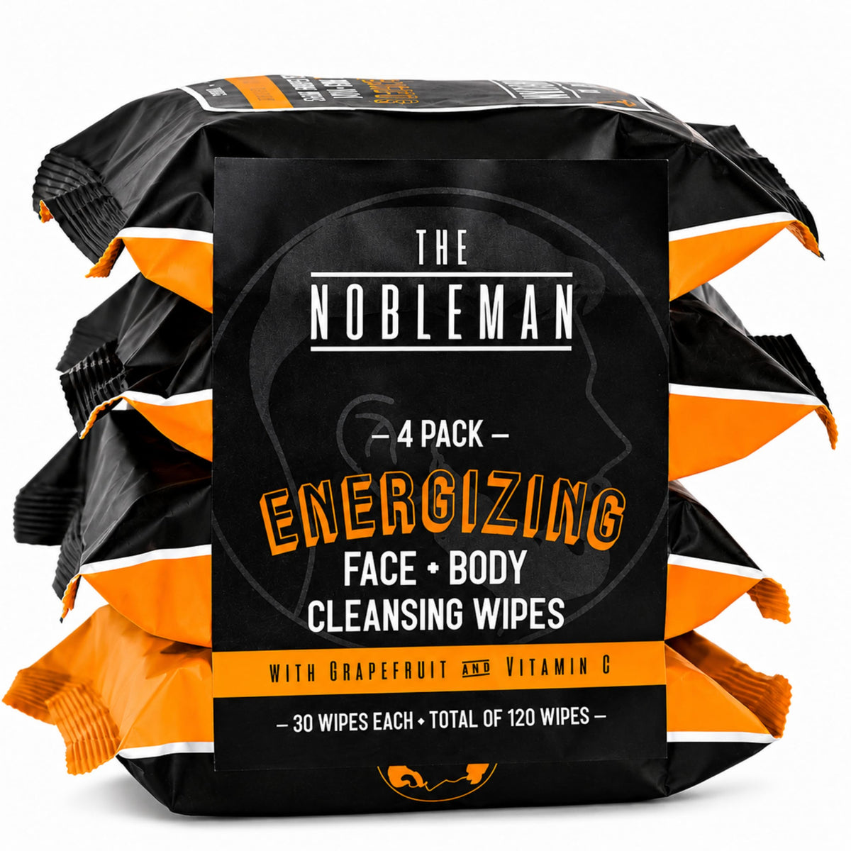 Lingettes nettoyantes énergisantes The Nobleman paquet de 4