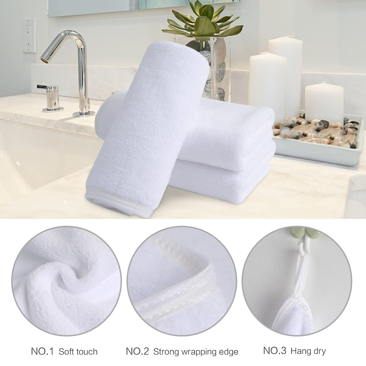 Lingettes SINLAND en microfibre avec texture douce