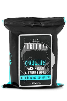 Lingettes The Nobleman avec charbon et aloe vera en gros plan