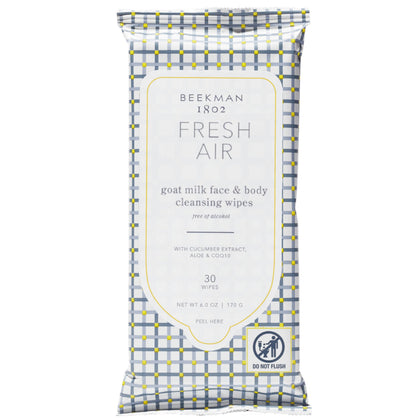 Lingettes Visage Beekman 1802 au Lait de Chèvre, emballage avant