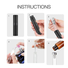 LISAPACK flacon de parfum réutilisable 8ml dans un sac