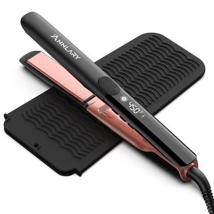Lisseur ANNLARY 2 en 1 vue avant avec tapis en silicone