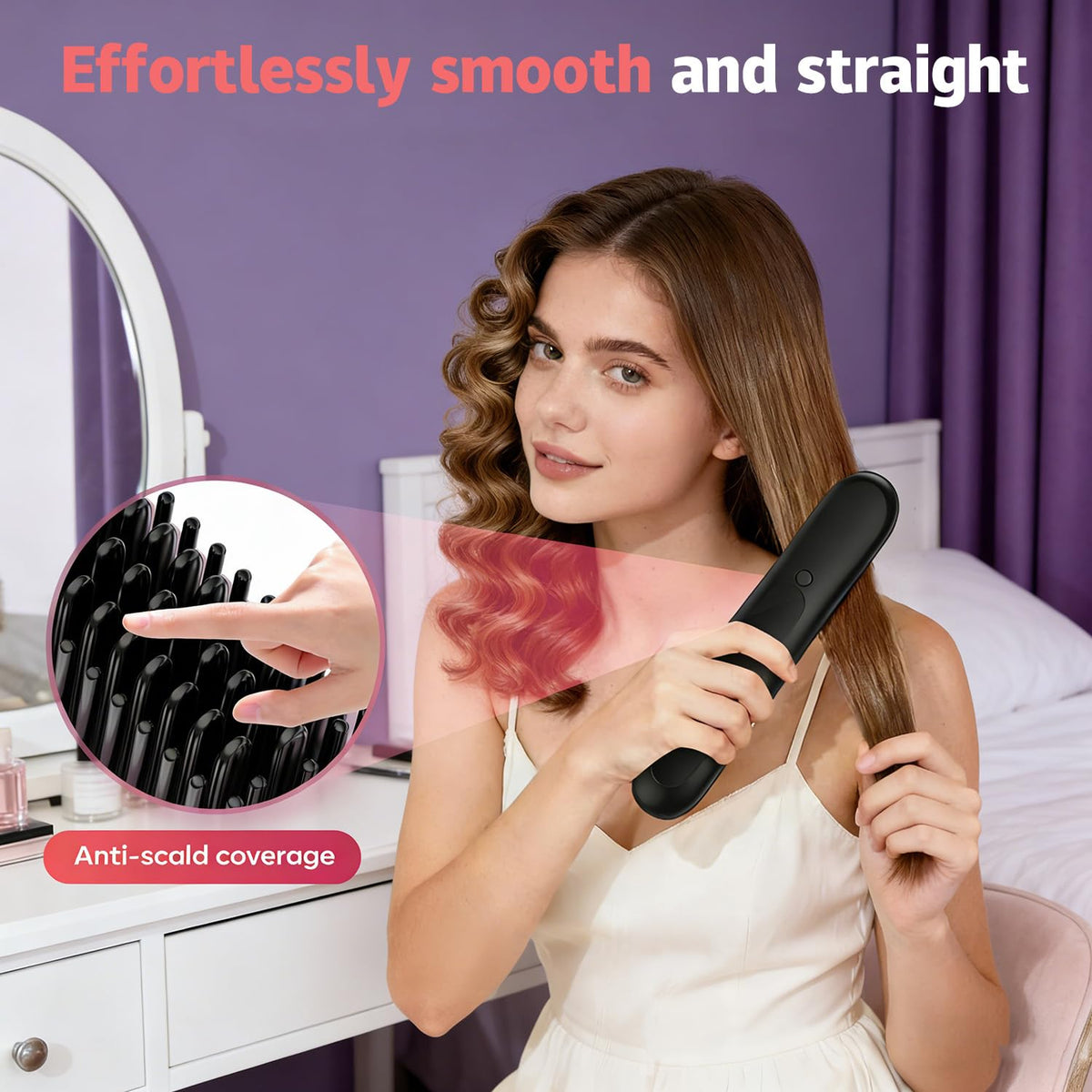 Lisseur UILSPNG Go Brush Pro avec mise en avant de sa légèreté