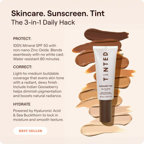 Live Tinted Crème Solaire Teintée SPF 50 Teinte 06 arrière
