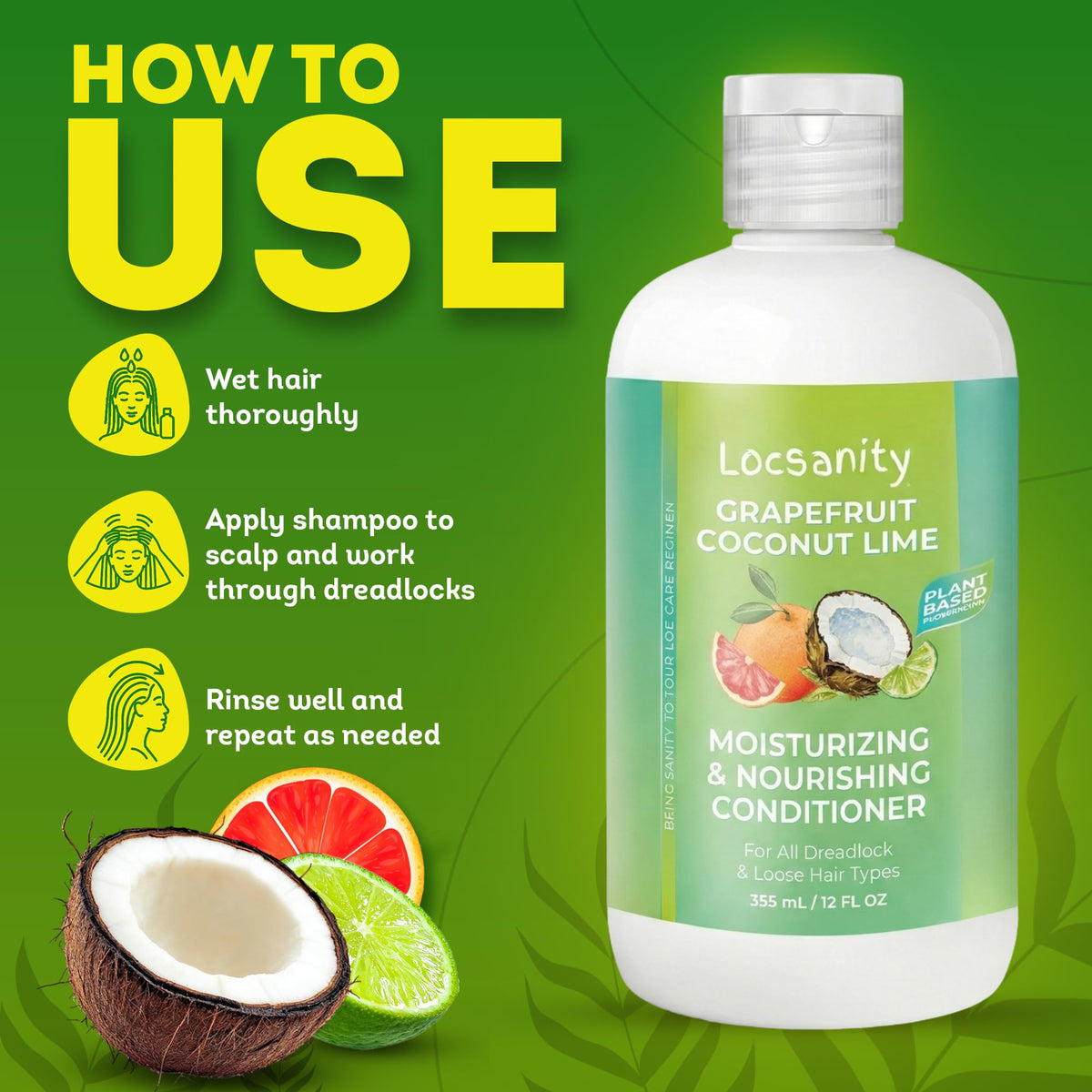 Locsanity Loc Conditioner en utilisation sur des dreads