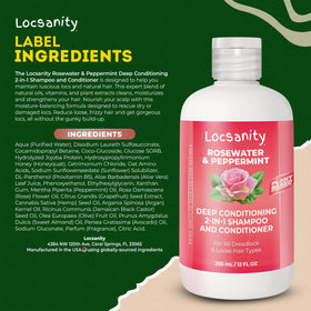 Locsanity shampooing et après-shampooing sur un fond neutre