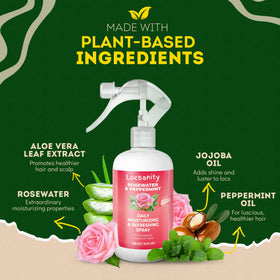 Locsanity Spray Hydratant avec étiquette détaillée