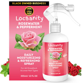 Locsanity Spray Hydratant Quotidien Rose & Menthe 355 ml vue avant