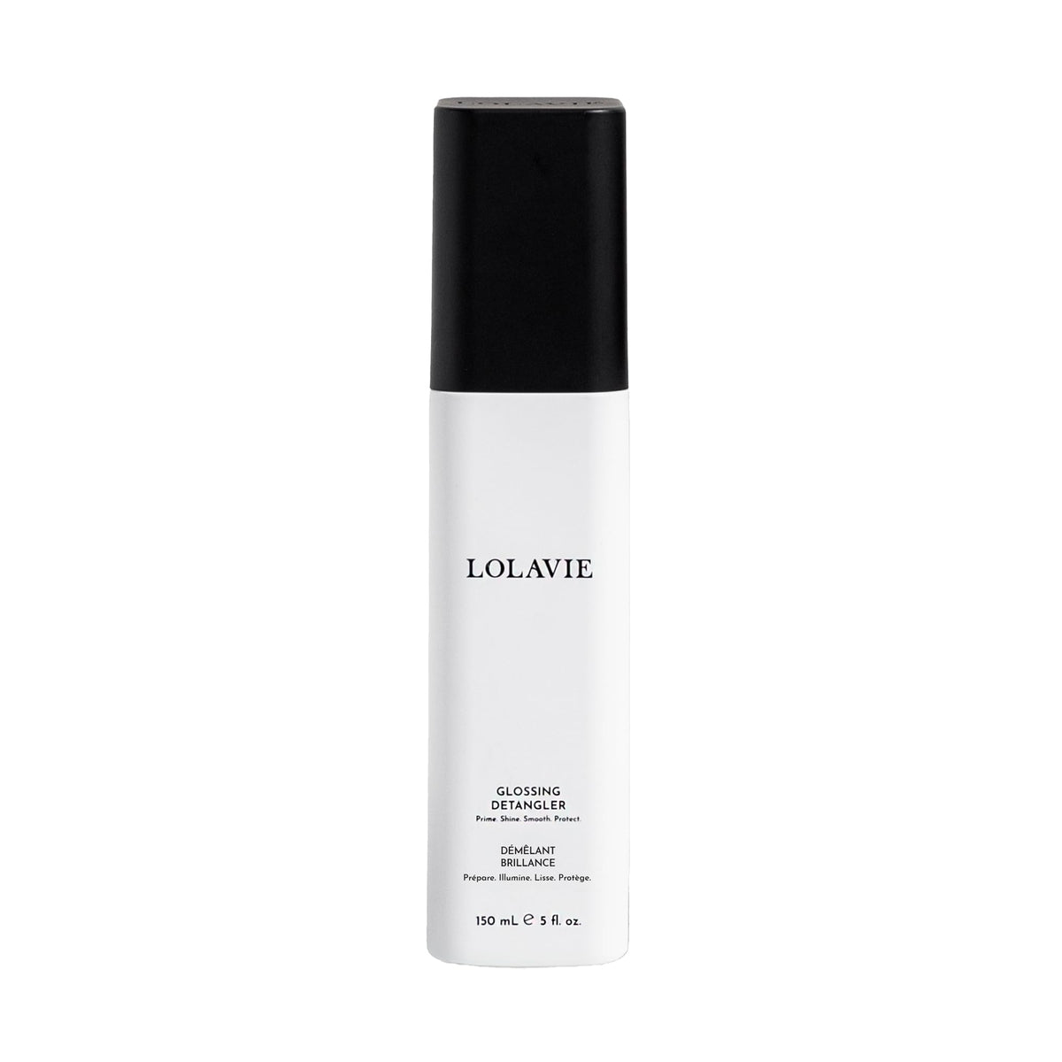 LolaVie Glossing Detangler 5 oz vue avant avec étiquette