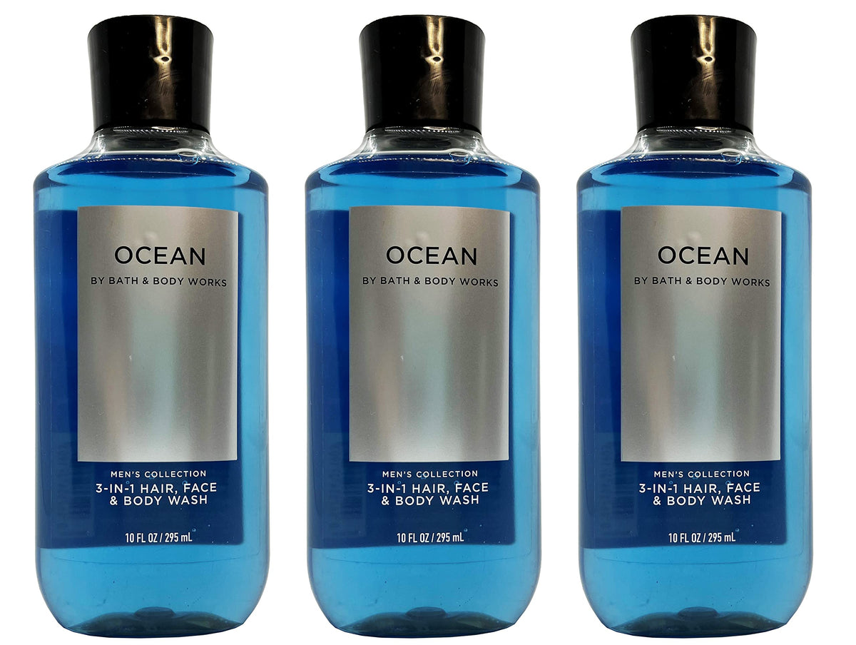 Lot de 3 gels douche 3-en-1 Océan Bath & Body Works vue avant