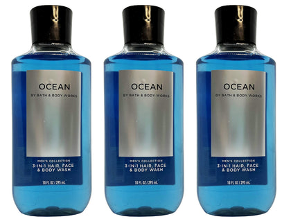 Lot de 3 gels douche 3-en-1 Océan Bath & Body Works vue avant