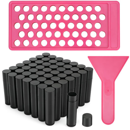 LotFancy Kit de tubes à baume à lèvres, 50 pièces, vue de face