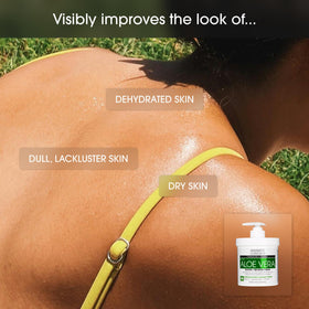 Lotion Aloe Vera Advanced Clinicals en environnement naturel