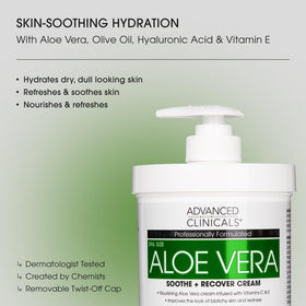 Lotion Aloe Vera Advanced Clinicals texture crémeuse