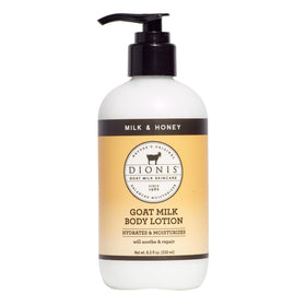 Lotion au lait de chèvre Dionis 8,5 oz avec pompe, vue avant