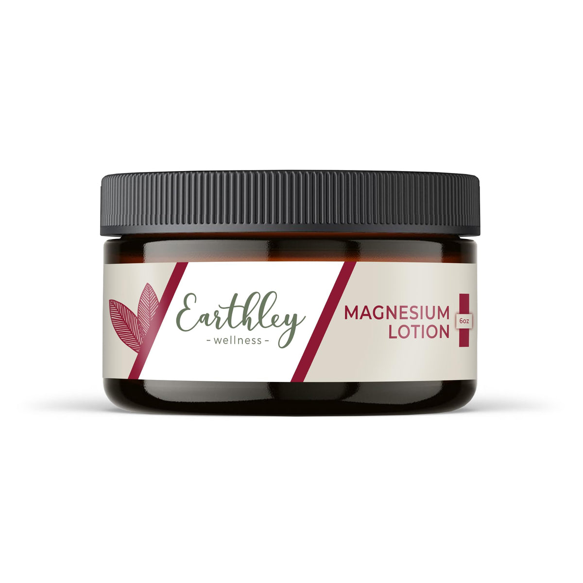 Lotion au magnésium Earthley Wellness 170g vue avant avec étiquette lavande