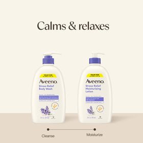 Lotion aveeno au lavande vue de dos