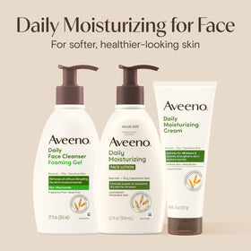 Lotion Aveeno sur un fond naturel