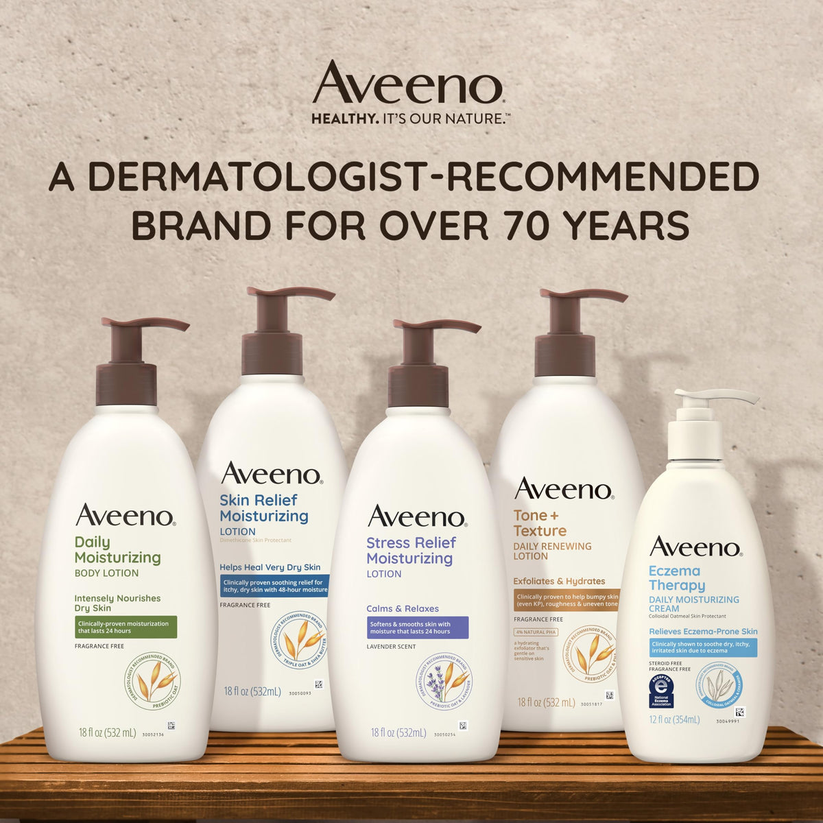 Lotion Aveeno sur une serviette de bain