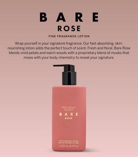 Lotion Bare Rose avec son packaging élégant