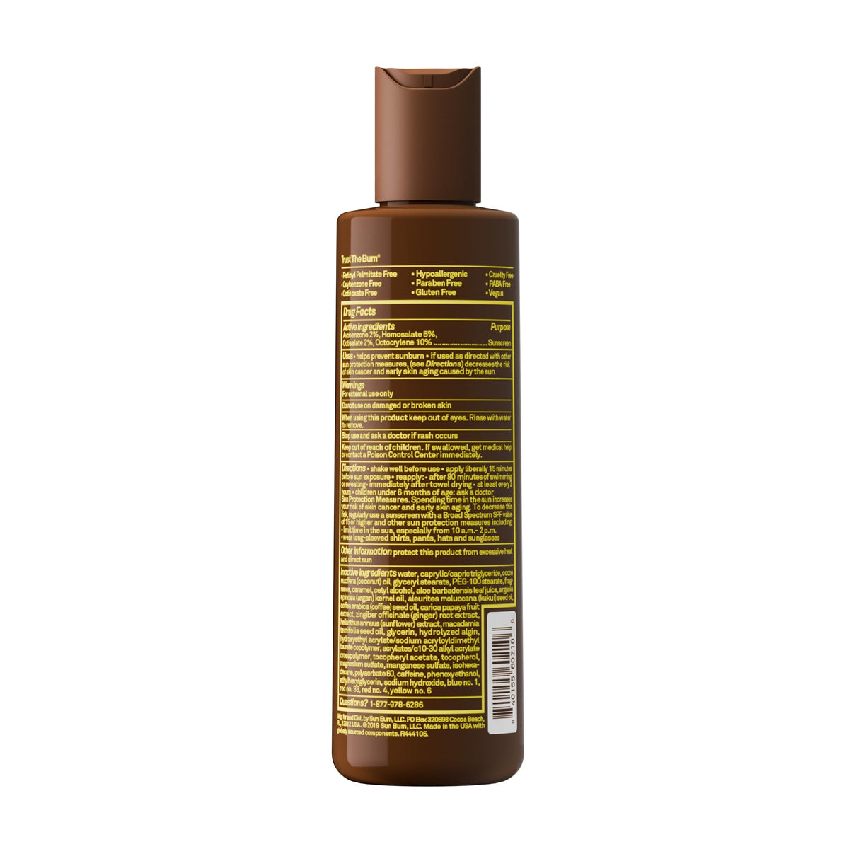 Lotion bronzante Sun Bum SPF 15 avec accessoires de plage