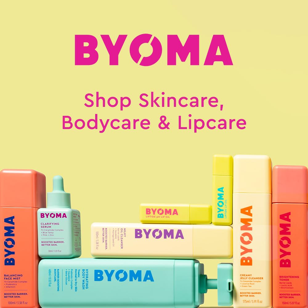 Lotion BYOMA sur une peau hydratée et éclatante
