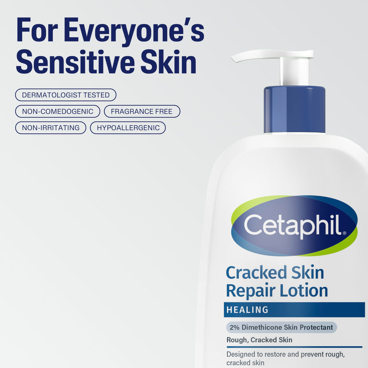 Lotion Cetaphil 522g avec ingrédients en arrière-plan