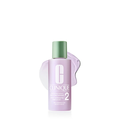 Lotion Clarifiante 2 Clinique vue avant avec couvercle