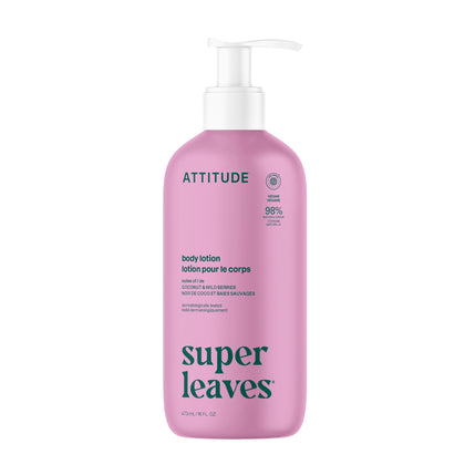 Lotion corporelle ATTITUDE 500ml vue avant avec parfum fruits tropicaux