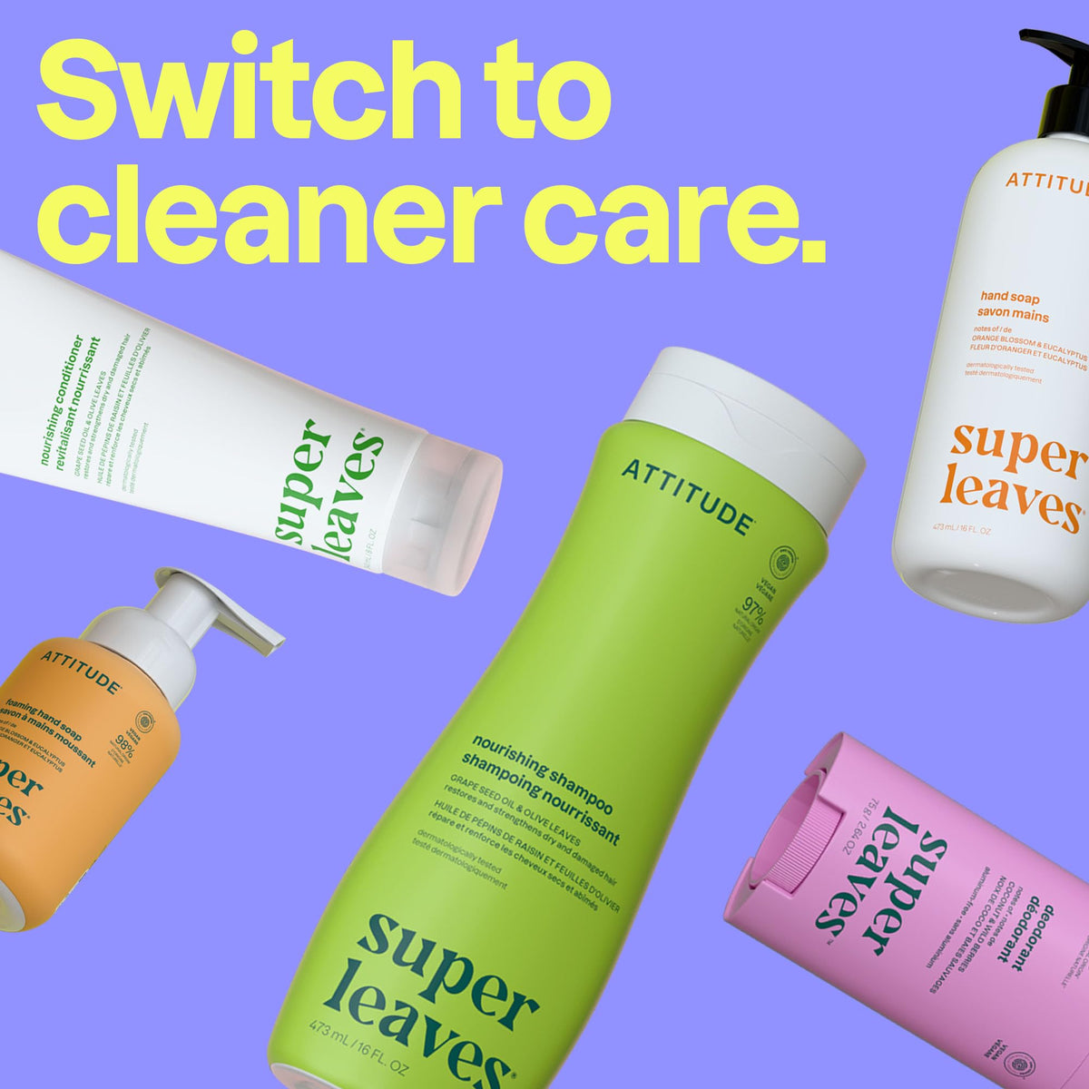 Lotion corporelle ATTITUDE dans une salle de bain